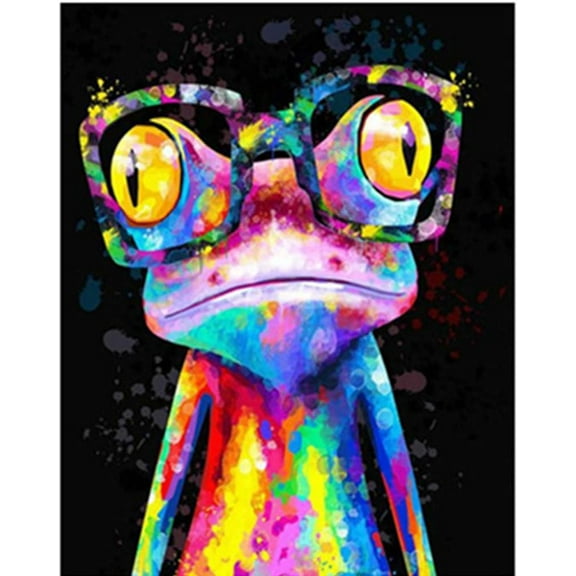 5D DIY Diamond Painting Set "Frog" Round Diamond Art Crafts for Adults, Suitable for Wall Decoration, Bedroom and Home Decoration