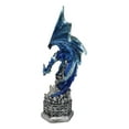 thumbnail image 3 of Armored Blue Guardian Water Elemental Dragon On LED Crystals Pedestal Figurine, 3 of 11