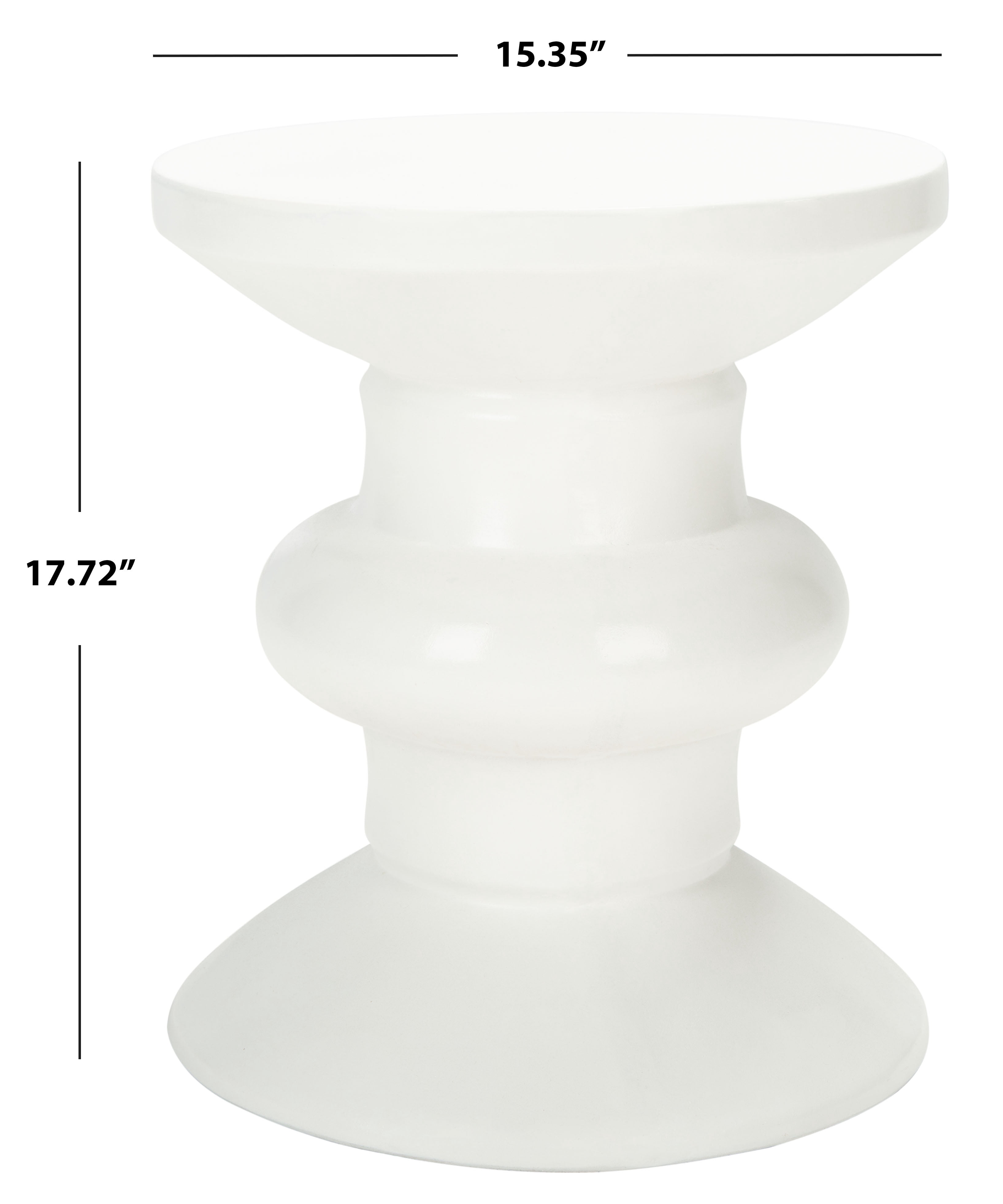 SAFAVIEH Jiraiya Outdoor Patio Concrete Accent Stool, Ivory