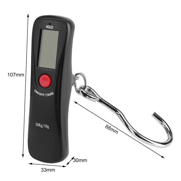 Escala De Gancho WEIHENG 50 Kg / 10 G Pantalla LCD Digital Balanza De Equipaje Balanza Electrónica De Mano Balanza De Viaje Anggrek Otros