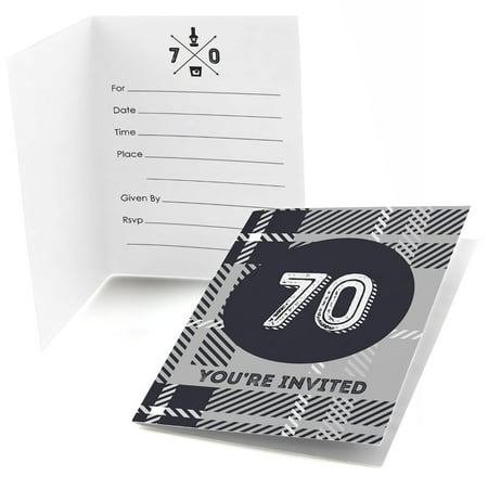 70th milestone birthday fill in birthday party invitations 8