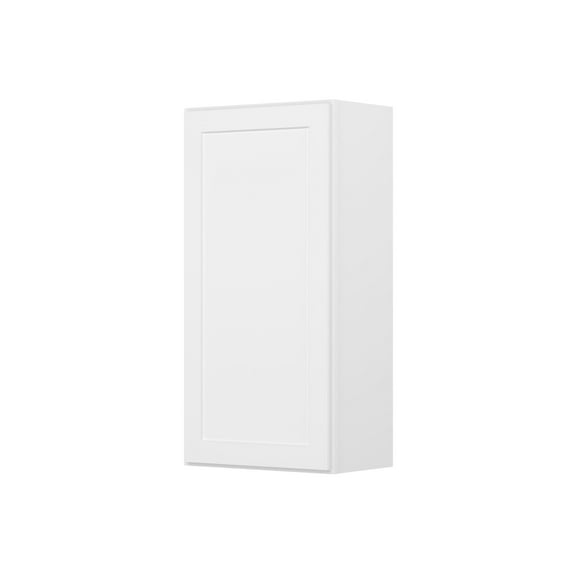 Furinno Shaker 1 Door 3 Shelves Wall Kitchen Cabinet, Ready to Assemble, 12 D x 21 W x 42 H, White