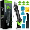 thumbnail image 2 of HRTGFD-Caulking Tool 5 in 1 Silicone Caulking Grout Removal Sealant Finishing Tool with Grout Scraper, 6 Exchange Silicone Pads, Adhesive Residue Scraper Seam Repair Kit for Kitchen Bathroom, 2 of 4