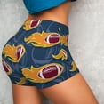 thumbnail image 3 of KLL Burning Rugby Balls Pattern Workout Shorts for Women Scrunch Short Gym Yoga Running Sport Active Exercise Fitness Shorts, 3 of 8