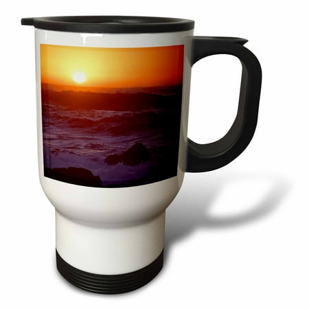 

3dRose Big Sur Sunset Travel Mug 14oz Stainless Steel
