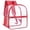 8#Red, variant on Stadium Approved Clear Backpack, See Through PVC Daypack, Multi Compartment Transparent Rucksack, Zipper Closure Carry Knapsack, Color Trim Clear Storage Bag, Event Ready Backpack