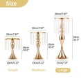 thumbnail image 5 of Nuptio 21.3in/54cm 2pcs Tall Crystal Gold Metal Vase Flower Stand Holder Table Centerpiece Decor,  Elegant Flower Wedding Anniversary Ceremony Party Hotel Decor, 5 of 9