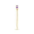 thumbnail image 3 of ANGARA Natural 0.12 Ct. Amethyst with Diamond Non Eternity Stackable Ring in 14K Yellow Gold for Women (Ring Size: 11.5), 3 of 9