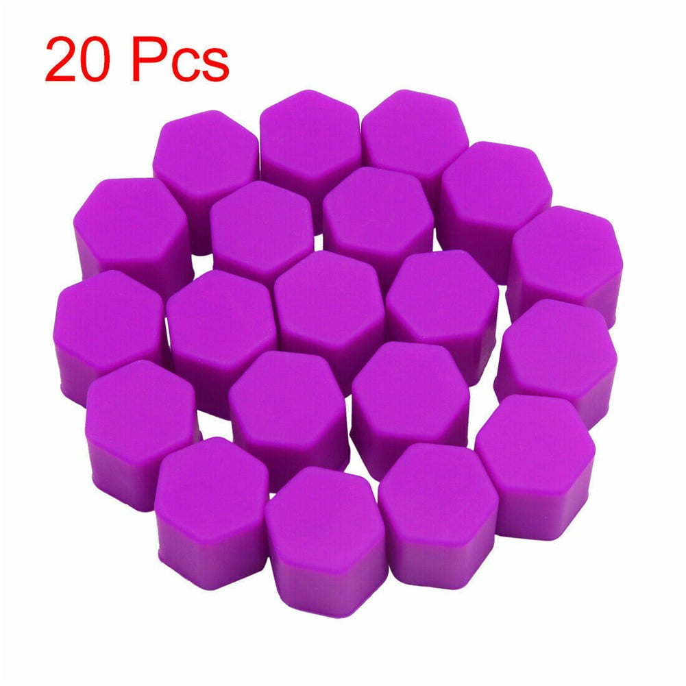 LIKEM 20Pcs Silicone 21mm Car Wheel Nut Lug Dust Cover Cap Protector