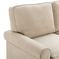 thumbnail image 4 of Serta Copenhagen 61" Tour de Bras Tissu Causeuse avec Rangement Souple Beige, 4 of 16