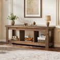 thumbnail image 2 of Tribesigns 62.99-Inch Solid Wood Console Table, Farmhouse Sofa Table Console Station Entryway Furniture With Storage For Entryway, Living Room, 2 of 18