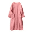 thumbnail image 4 of Maplenight Flannel Nightgowns for Women Fuzzy Fleece Cozy Plush Warm Winter Pullover Loungewear Sleepdress with Pockets, 4 of 5