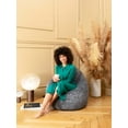 thumbnail image 3 of Fauteuil poire en fausse fourrure grise de Gouchee Home – Siège lounge en peluche rembourré de billes de polystyrène, adapté aux adultes et aux adolescents, léger et portable pour dortoir ou salon, 3 of 8