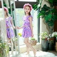 thumbnail image 4 of HAWEE Encanto Mirabel Swimsuit for Girls Isabella Pepa Princess Off Shoulder Ruffle Two Piece Bathing Suit, 4 of 7