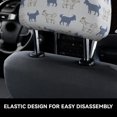 thumbnail image 6 of 2 PCS Car Headrest Cover, Plaid Cartoon Cute Goat Soft Car Seat Head Rest Cover Protector Interior Car Accessories Seat Covers for Cars Truck Auto Only Covers, 6 of 8