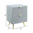 thumbnail image 5 of Mesa de noche Benzara Tyra 64x51x64cm Oro gris, 5 of 5