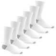 thumbnail image 6 of 3-12 Pairs Mens Sports White 2 Tones Athletic Cotton Crew Socks Size 9-11 10-13, 6 of 6
