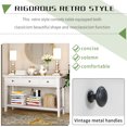 thumbnail image 5 of Console Table, 50" Narrow Console Table with Three Top Drawers and Open Bottom Shelf, Solid Wood Sofa Table with Metal Handle Buffet Sideboard for Living Room Easy Assembly, Antique White, 5 of 7