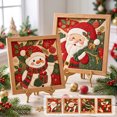 thumbnail image 6 of Twfbrm Christmas Kinusaiga Fabric Art Kit, 3D Mosaic Craft Kits with Wooden Frame and Tools, Holiday DIY Relaxing Handmade Art Project Christmas Decoration for Gift, Part, Home Decor, 6 of 6