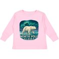 thumbnail image 3 of Inktastic North Pole Alaska Polar Bear Aurora Boys or Girls Long Sleeve Toddler T-Shirt, 3 of 5