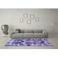 thumbnail image 3 of Ahgly Company Indoor Square Abstract Blue Modern Area Rugs, 4' Square, 3 of 4