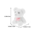 thumbnail image 1 of PAMINGONO Miniature Flocked Bears White 6Pcs Miniature Bears Toy, 1 of 7