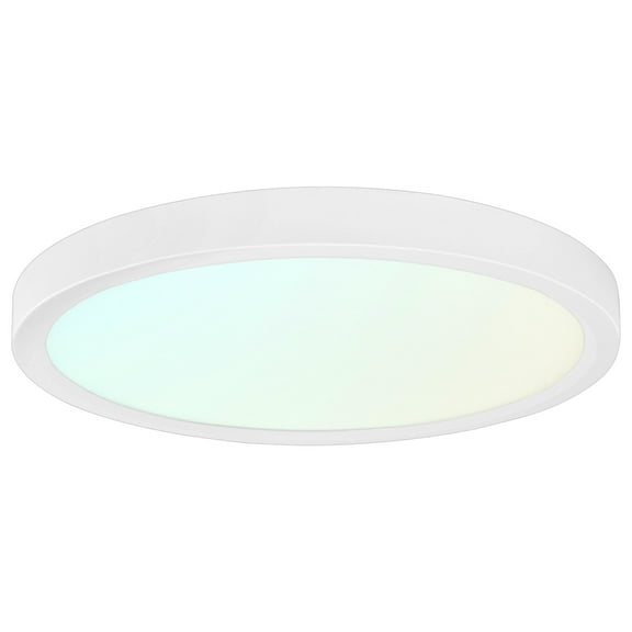 Luxrite 7 inch LED Flush Mount Ceiling Light 15W 3 Color Selectable 900 Lumens Dimmable LED Panel Light Damp Rated ETL Listed