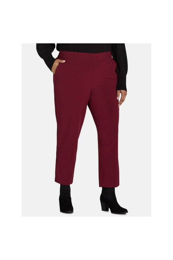 by Hanes Women's Plus Tummy Control Dress Pants, Sizes 0X-4X, Regular & Petite