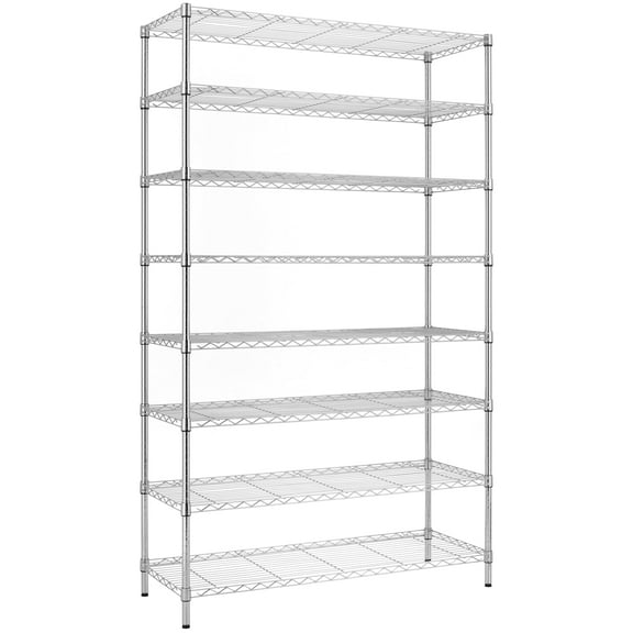 Finnhomy 4000LBS 8-Tier Wire Shelving Unit Adjustable Steel Wire Rack, 18x48x80.2 inches with 8 Shelves Metal Rack