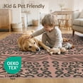 thumbnail image 4 of ODIKA Pink Tiger Cheetah Stripe Leopard Motif Wildlife Inspired Print Pet Friendly & Kids Safe Play for Playroom, Bedroom, Reading Nook, 4 of 7