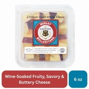 Sartori Merlot BellaVitano Cheese Cubes, Specialty Cheese, Aged Cheese, Fruity, Savory, Wine Soaked Cheese, Refrigerated