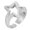Silver, variant on Stylish and Chic Geometric Star Finger Jewelry Adjustable and Irregular Star Shape Rings for Egirls and Fashion Lovers