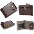 thumbnail image 4 of Luxury Gift Small Money Purses Zipper Wallet Hasp Pull Type ID Credit Card Holder Slim Leather Wallet Money Clip Coin Bag BROWN, 4 of 8