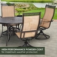 thumbnail image 5 of Hanover Manor 5-Piece Adult Modern PVC Aluminum Round Patio Dining Set Cast Sling, 5 of 15