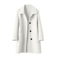 thumbnail image 6 of LIJCC Girls Wool Dress Coats Fall Winter Notch Lapel Pea Coat Elegant Overcoat Single Breasted Long Trench Coats with Pockets Winter Warm Jacket Pea Coats, 6 of 6