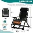 thumbnail image 3 of NAIZEA Zero Gravity Chairs Outdoor Oversized Folding Patio Lounge Chair with Mat,Tray,Pillow, 3 of 9