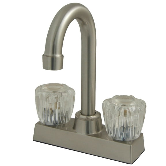 Kingston Brass KB461SN Americana Two-Handle 2-Hole Deck Mount Bar Faucet in Brushed Nickel