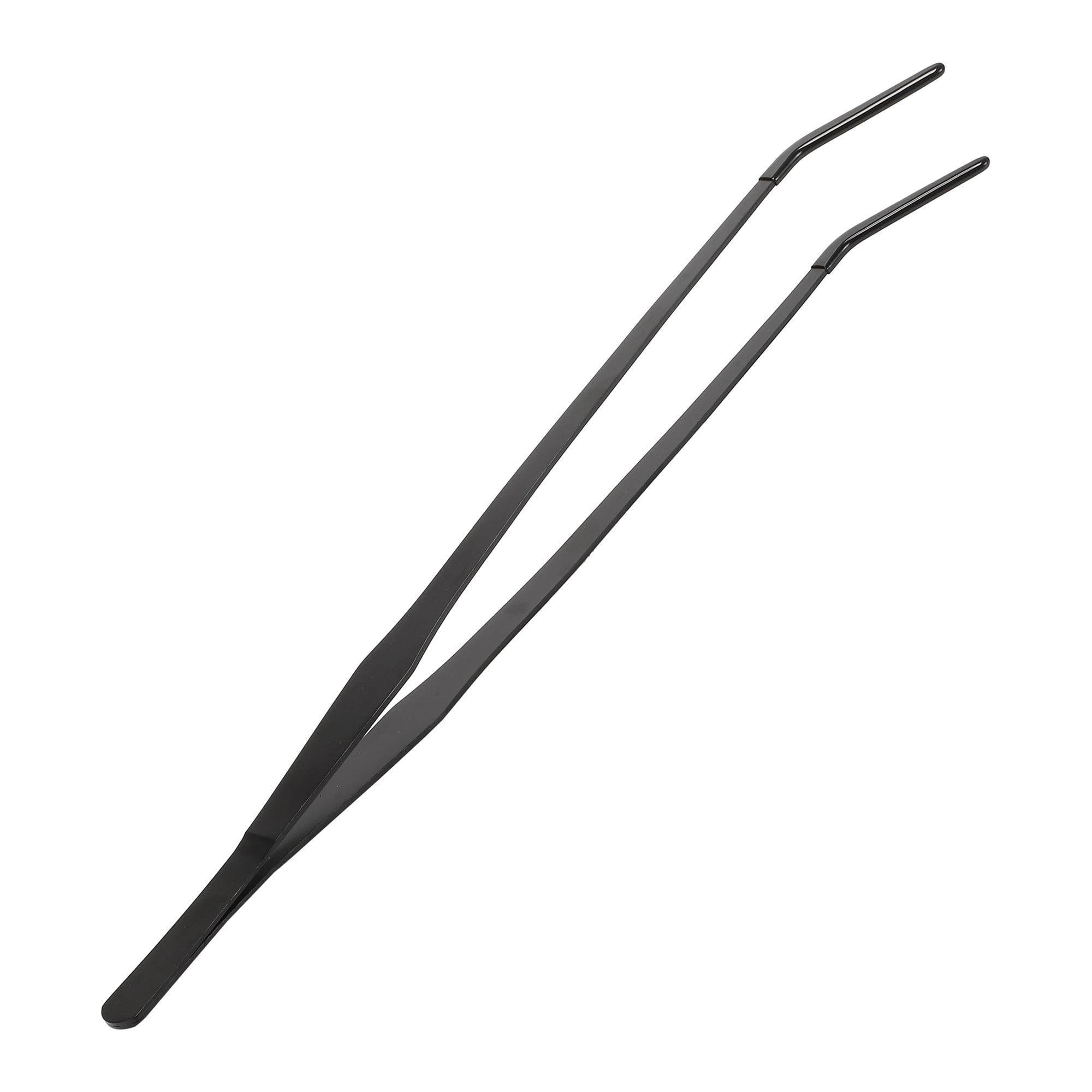 Unique Bargains Reptile Feeding Tongs Aquarium Curved Feeding Tweezers for Reptiles with Rubber Tip 14.96 Length Black