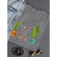 thumbnail image 3 of Cinco De Mayo Twin Cactus Shaped T-Shirt Women -Image by Shutterstock, Female x-Large, 3 of 4