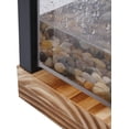 thumbnail image 5 of Indoor Ornament Tabletop Water Fountain with Glass Fish Tank Desktop Fountain Waterfall Elegant Fish Tank with LED Light Wooden Base, 5 of 8