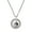 Silver, variant on Silver-tone Black Spider on Web Spinner - Class of 2026 Affirmation Ring Necklace, 23"