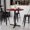 Mahogany, variant on BizChair 42'' Round Black Laminate Table Top with 33'' x 33'' Bar Height Table Base