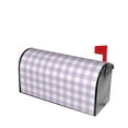 thumbnail image 2 of Balery Purple Checkboard Mailbox Cover - Standard Size-25.5x21 in, 2 of 9