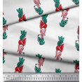 thumbnail image 3 of Soimoi Poly Georgette Fabric Leaves & Floral Block Print Fabric by Yard 42 Inch Wide, 3 of 4