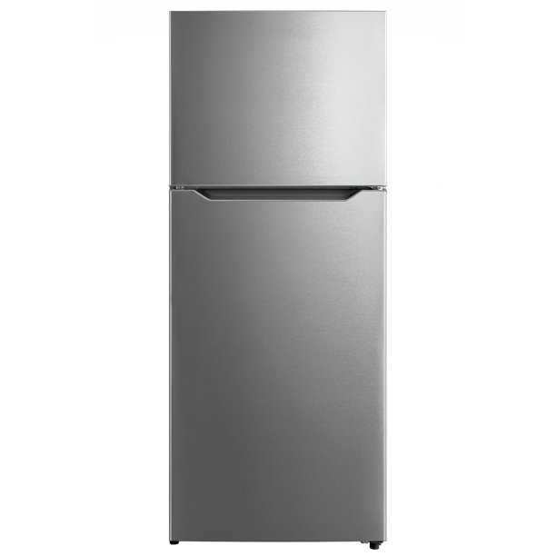 RICCI Stainless Apartment Size Refrigerator 15 Cubic Feet Top Freezer