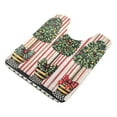thumbnail image 7 of Yayeee Bath Rug for Bathroom Floor Non Slip Contour Fluffy Soft Absorbent Mat, 20"x24", Stripes Trees, 7 of 7
