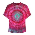 thumbnail image 4 of FamilyThread Womens Summer V Neck Short Sleeve Tie Dye Tops Loose Casual T-Shirt Button Up Blouses, 4 of 4