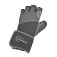 thumbnail image 2 of Lumintrail Leather Padded Anti-Slip Weight Lifting Gloves with Wrist Wrap Support for Gym Workouts Bodybuilding Cross Training Mens Womens Breathable Washable, 2 of 6