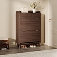 thumbnail image 1 of QinaQin 48-Inch Tall Freestanding Recessed Shoe Cabinet with 2 Flip-Top Drawers and a Hidden Narrow Shoe Rack Storage Unit, Suitable for Entryways and Living Rooms, 1 of 8