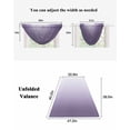 thumbnail image 5 of Purple Ombre Sheer Waterfall Valance Curtains for Window, White Gradient Modern Abstract Art Rod Pocket Sheer Topper Swag Curtains for Living Room, Kitchen 38.5"W x 47.2"L, 2 Panels, 5 of 7